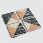 Marble Coaster & Brass Inlay - Set Of 4 - Signastyle Boutique