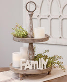 Two-Tier Decorative Wood Tray - Signastyle Boutique