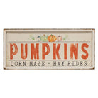 Pumpkins Corn Maze Hayrides Metal Sign - Signastyle Boutique