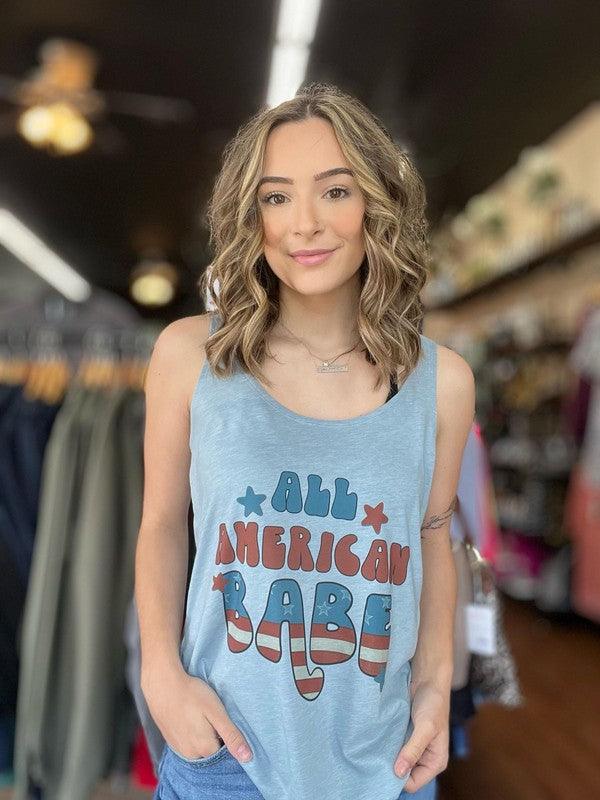 All American Babe Tank-Rustic Barn Boutique