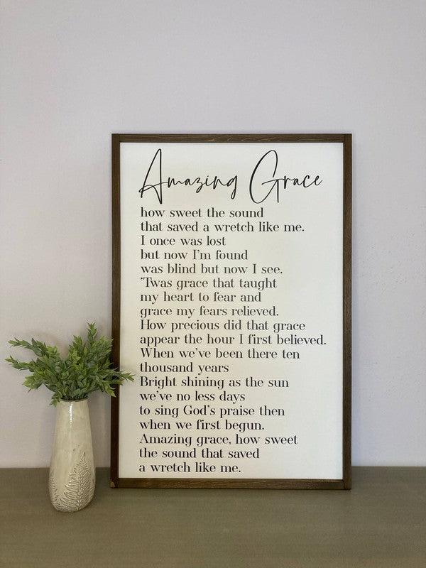 Amazing Grace Sign - Signastyle Boutique