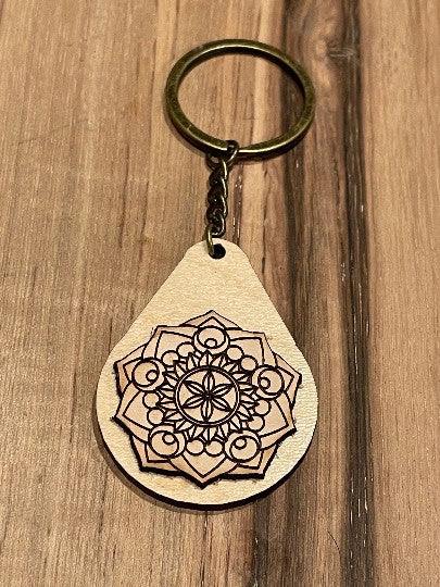 Mandala Keychain w/ Custom Message - Signastyle Boutique