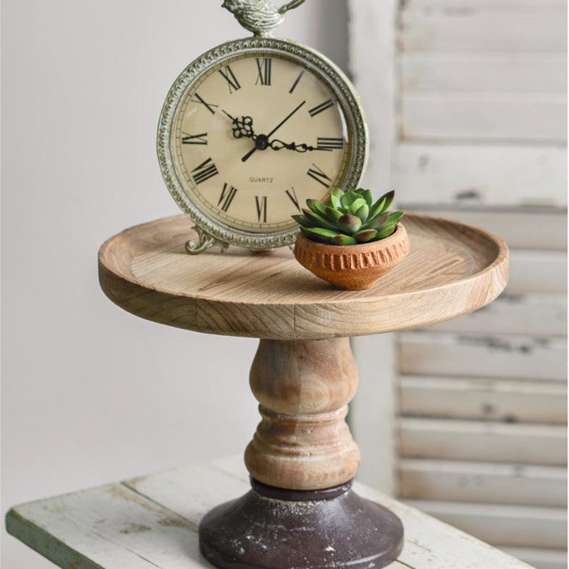 Wooden Display Stand with Cast Iron Base - Signastyle Boutique