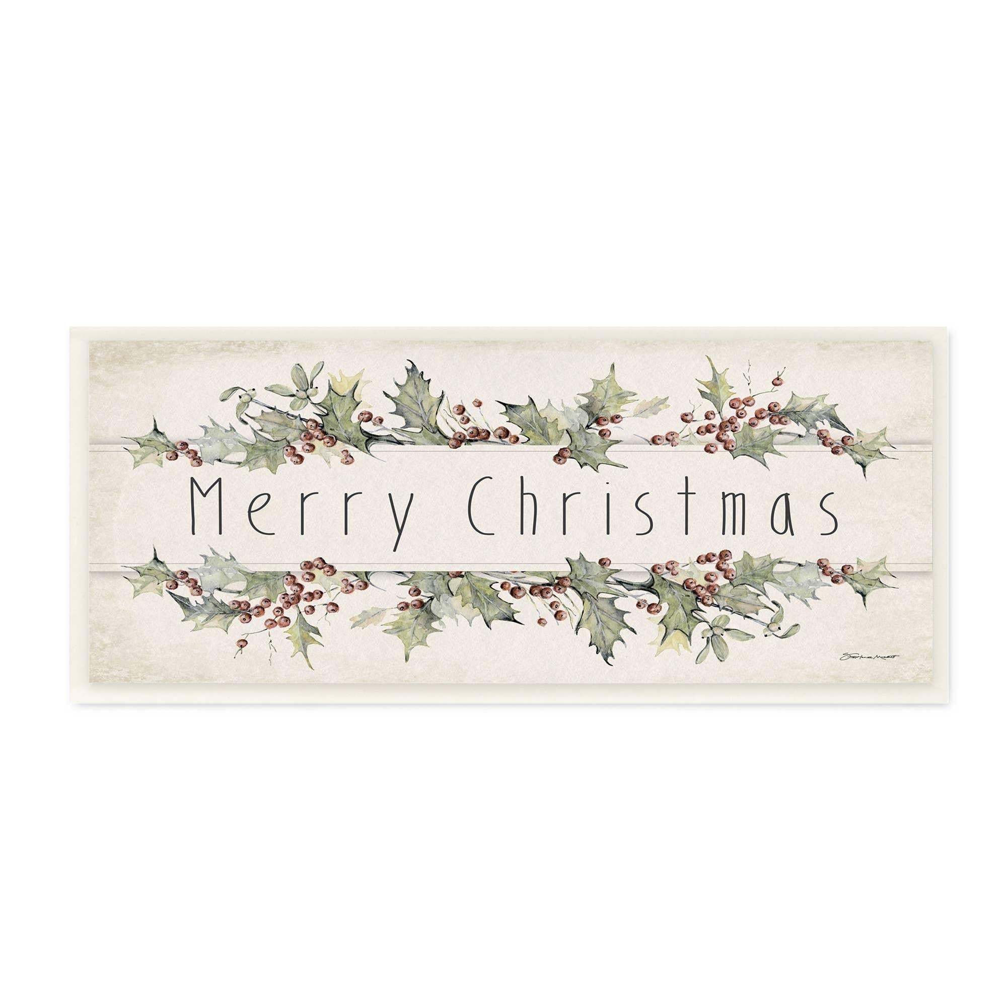 Merry Christmas Winter Holly Florals - Signastyle Boutique
