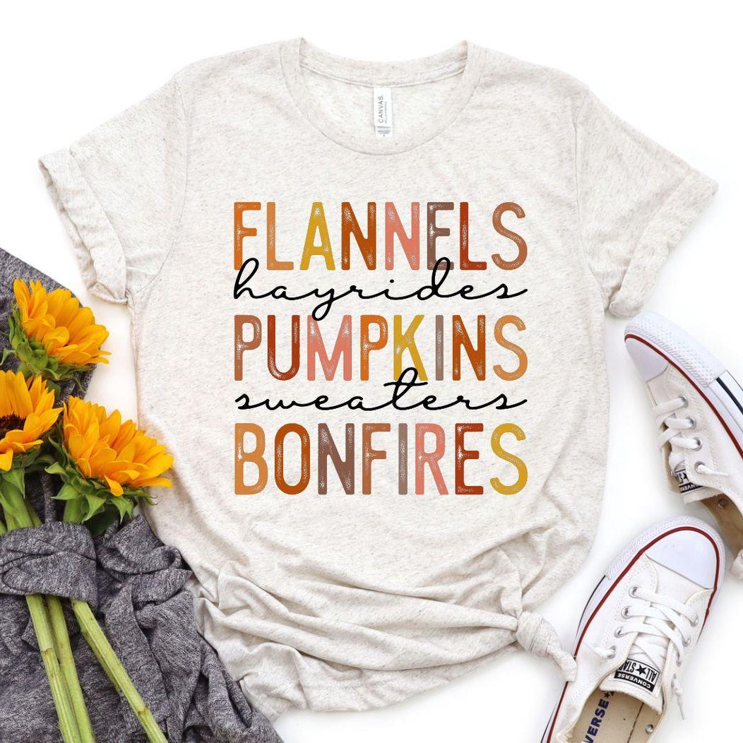 Flannels Hayrides Pumpkins Sweaters Bonfires🍁 - Signastyle Boutique