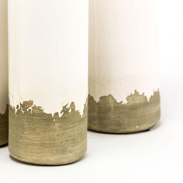 White Ceramic Cylinder Bud Vases - Signastyle Boutique