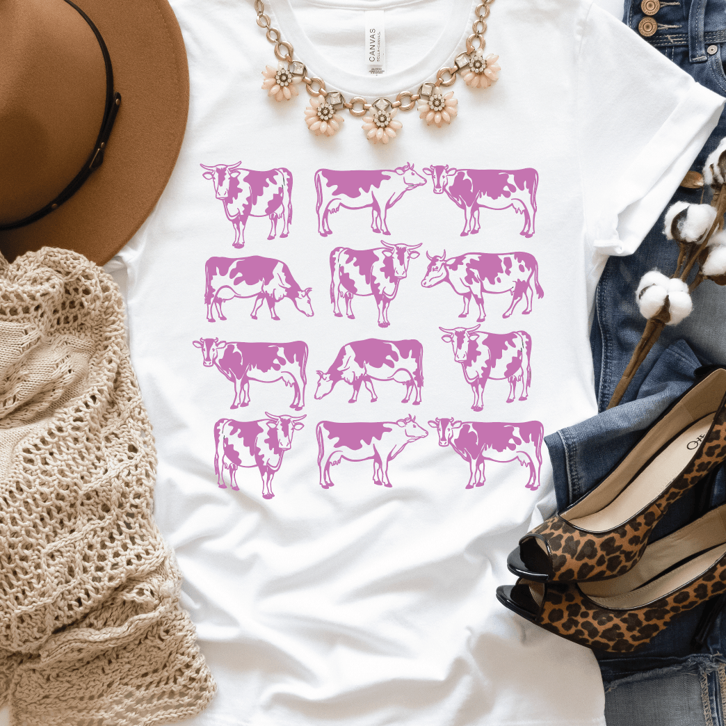 Pink Farm Cows - Signastyle Boutique