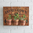 Homegrown Tomatoes Wall Sign with Clay Pots - Signastyle Boutique