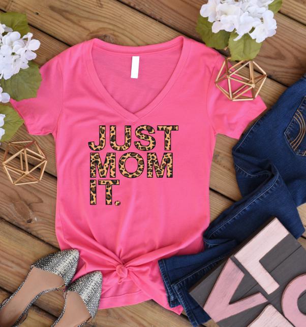 Just Mom It Vneck-Rustic Barn Boutique