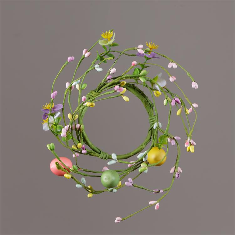 Pastel Berries & Eggs Candle Ring-Florals & Faux Greenery-Rustic Barn Boutique