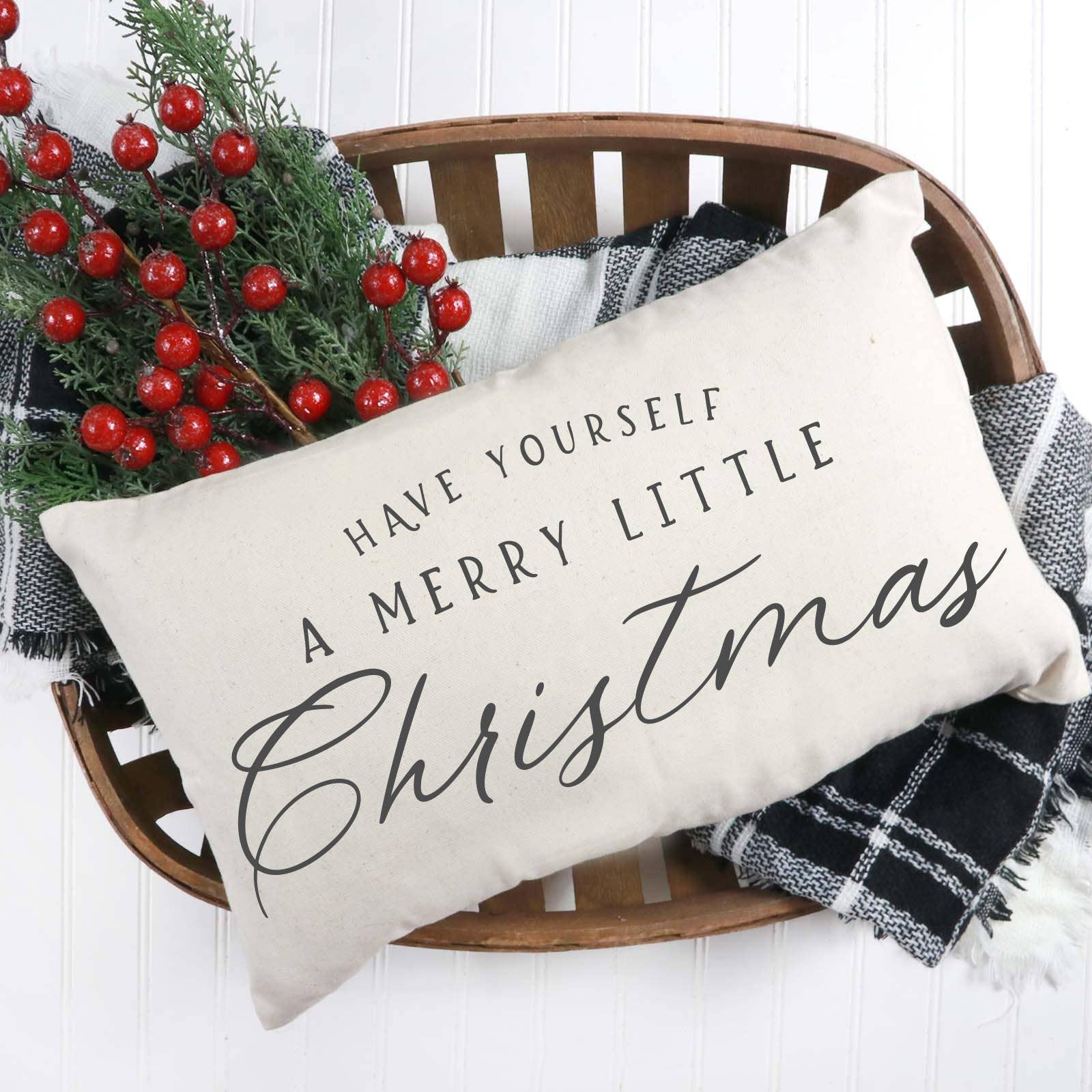 Merry Little Christmas Pillow - Signastyle Boutique