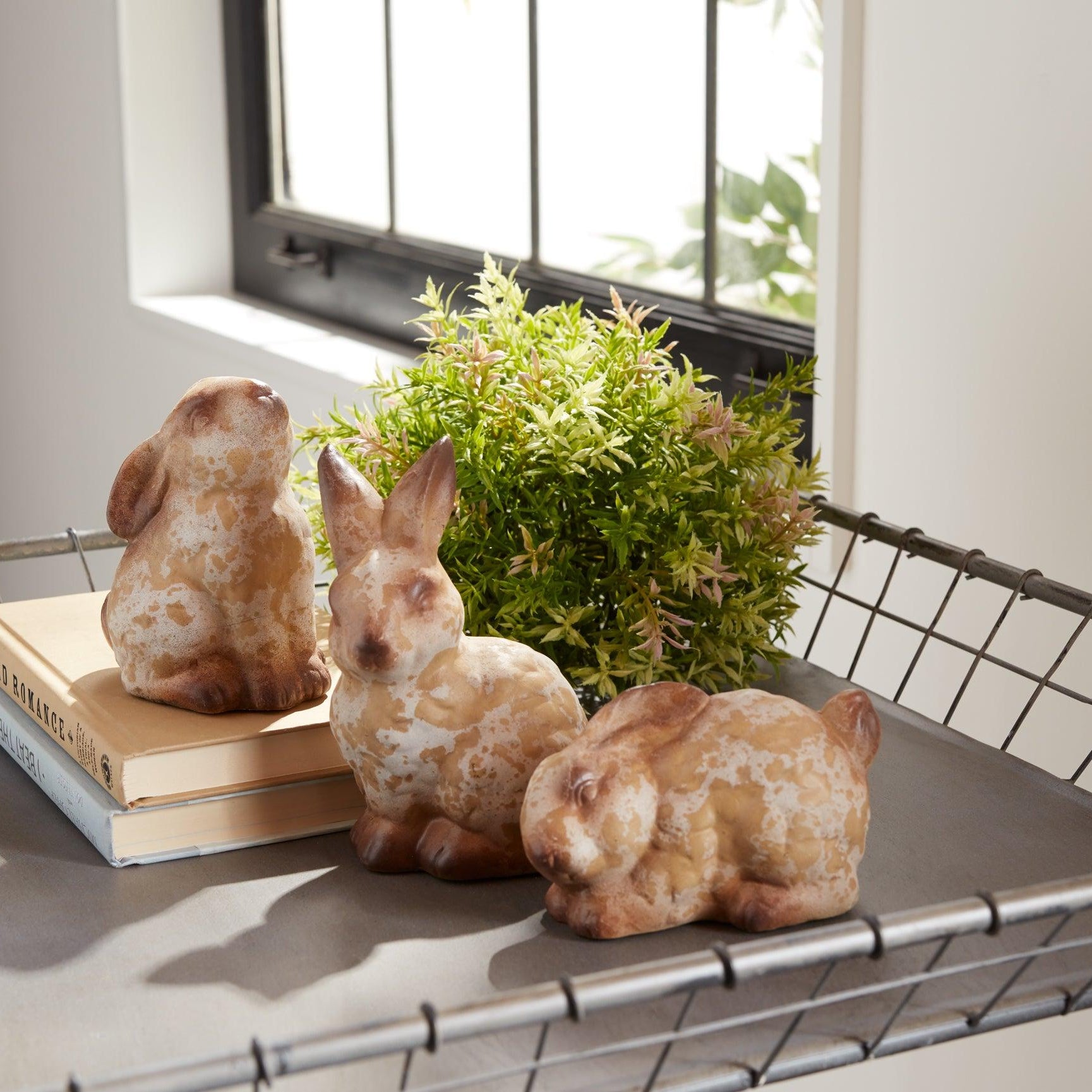 Rustic Terracotta Rabbits - Set of 6 - Signastyle Boutique
