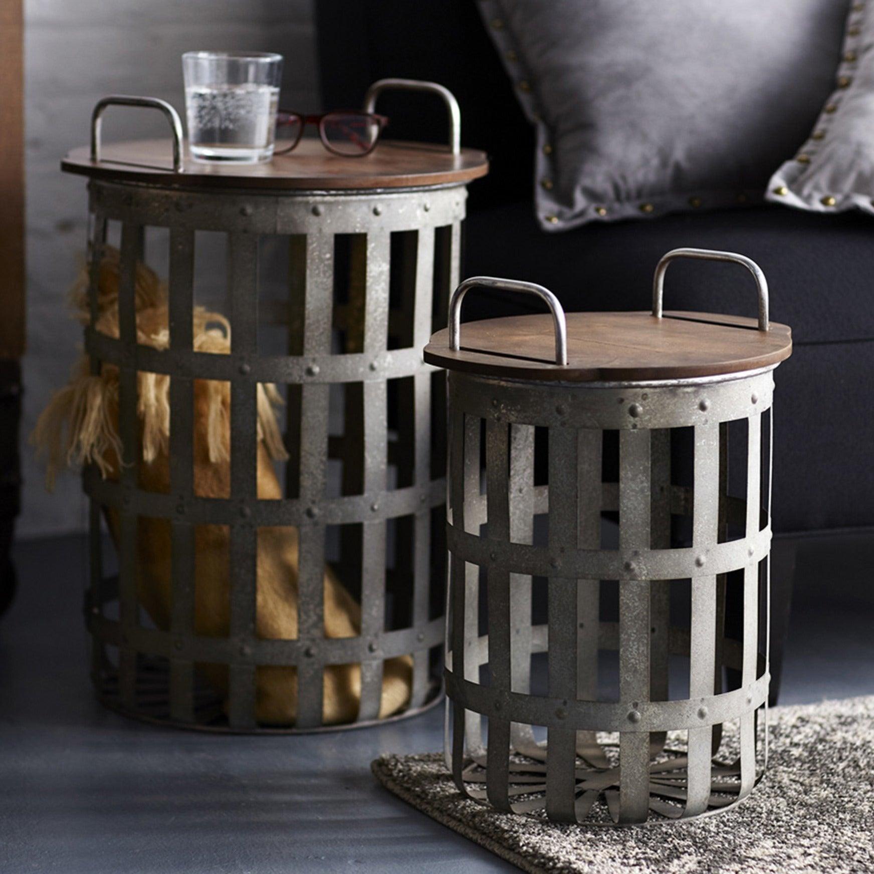 Cage-Style Side Tables Set of 2 - Signastyle Boutique