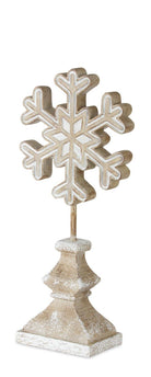 Carved Whitewashed Finial Snowflakes - Signastyle Boutique