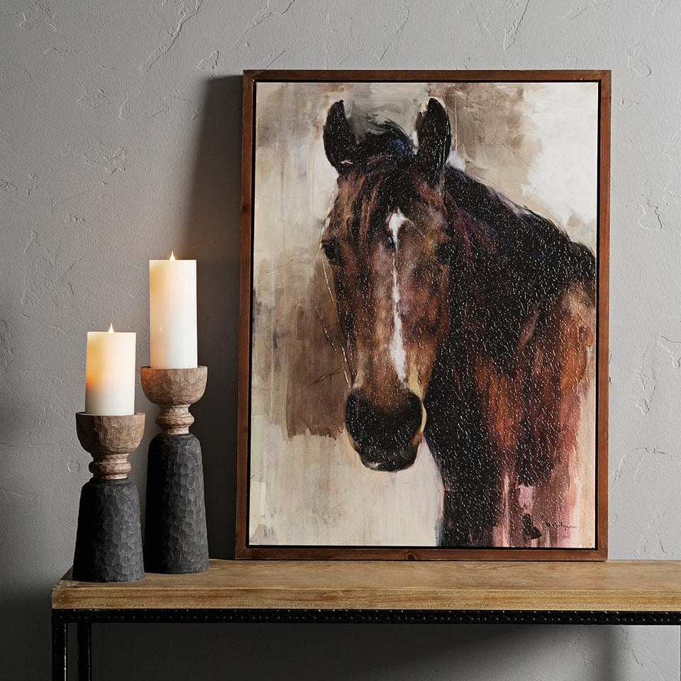 Horse Canvas 23.75"L x 31.5"H Canvas/Wood - Signastyle Boutique