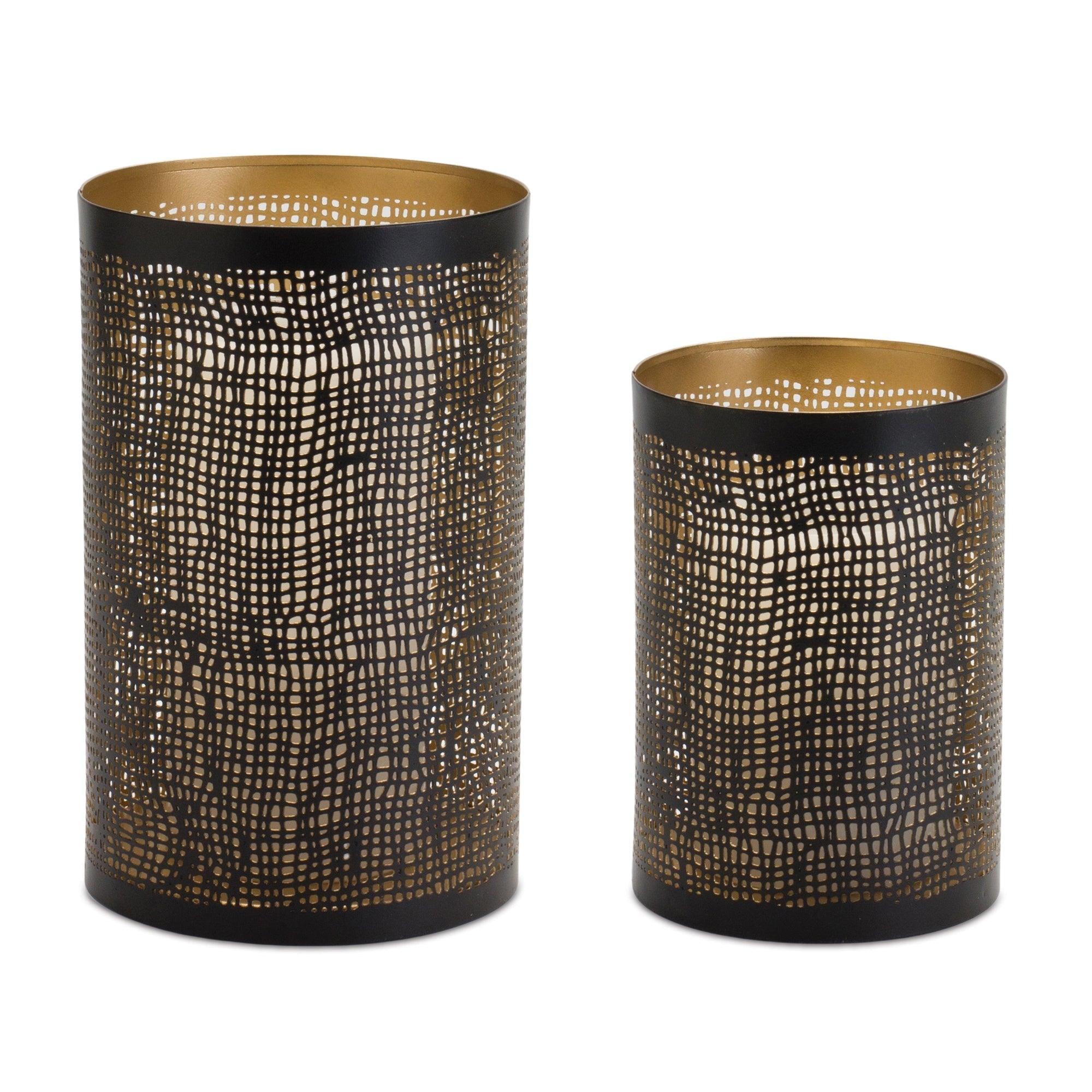 Patterned Hurricane Candle Holders - Set of 2 - Signastyle Boutique