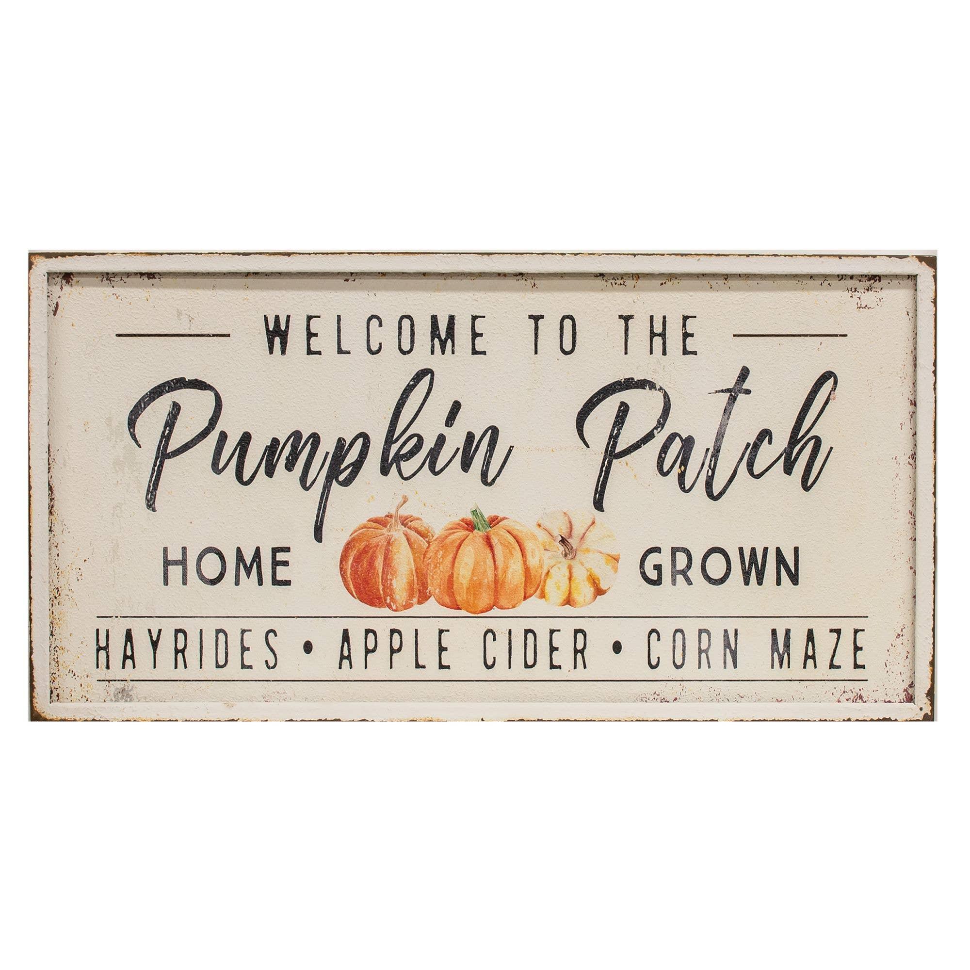 Welcome To The Pumpkin Patch Metal Sign - Signastyle Boutique
