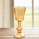 Maybelle Amber Glass Pedestal Candle Holder - Signastyle Boutique