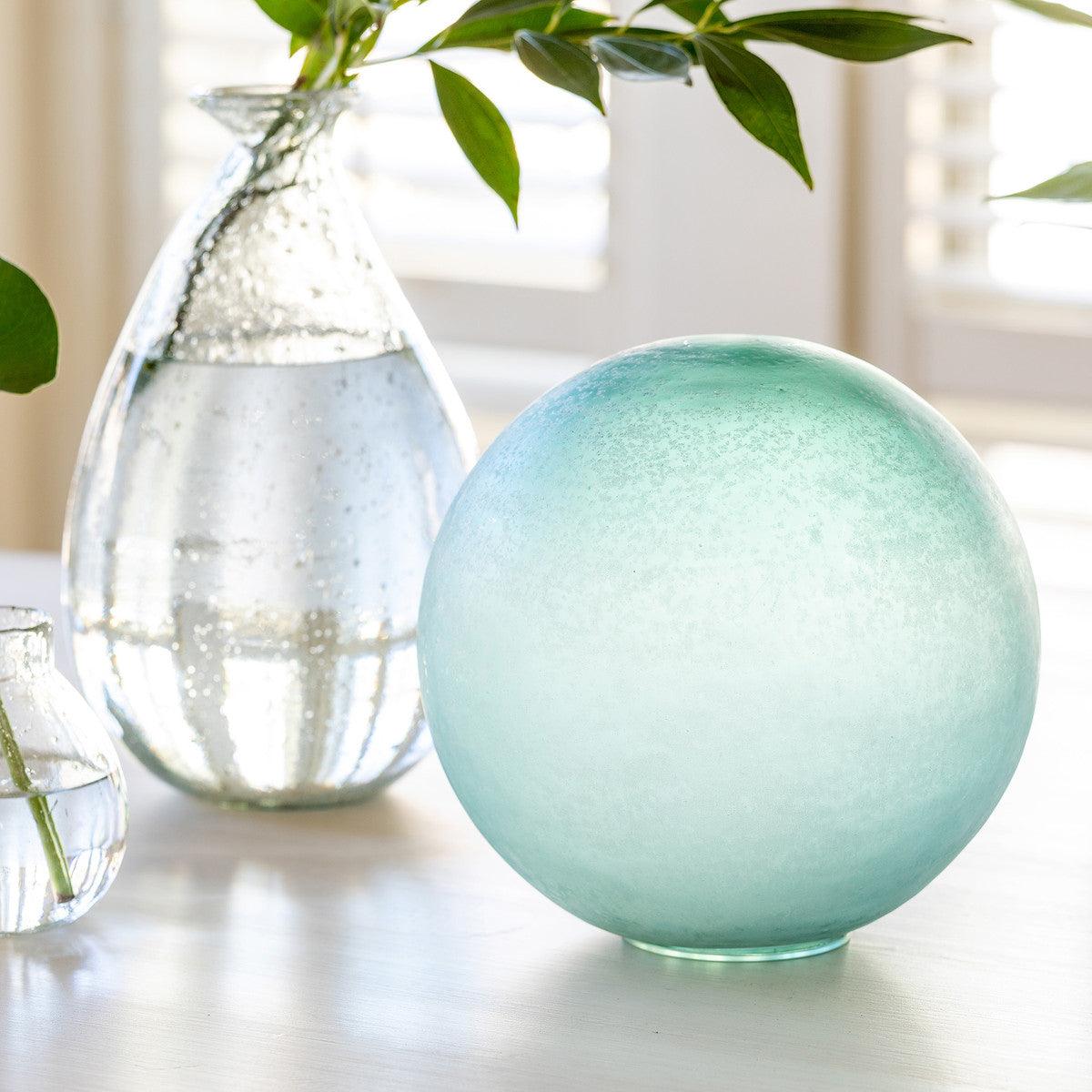 Sea Glass Decorative Orb, Large - Signastyle Boutique