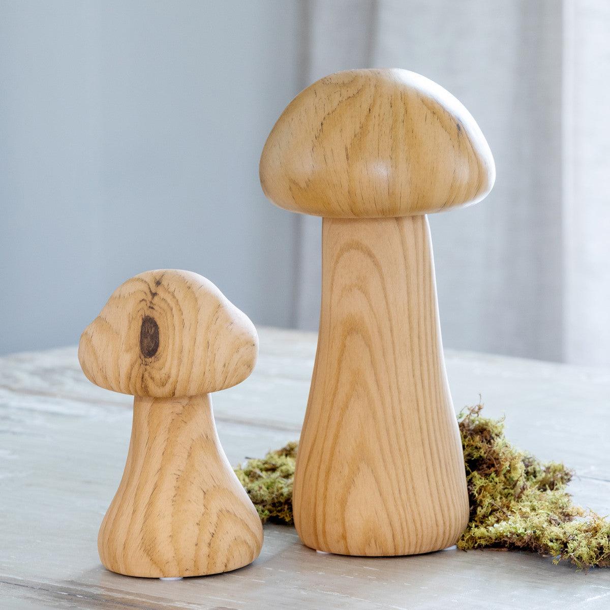 Faux Bois Garden Mushroom, 9.5" - Signastyle Boutique