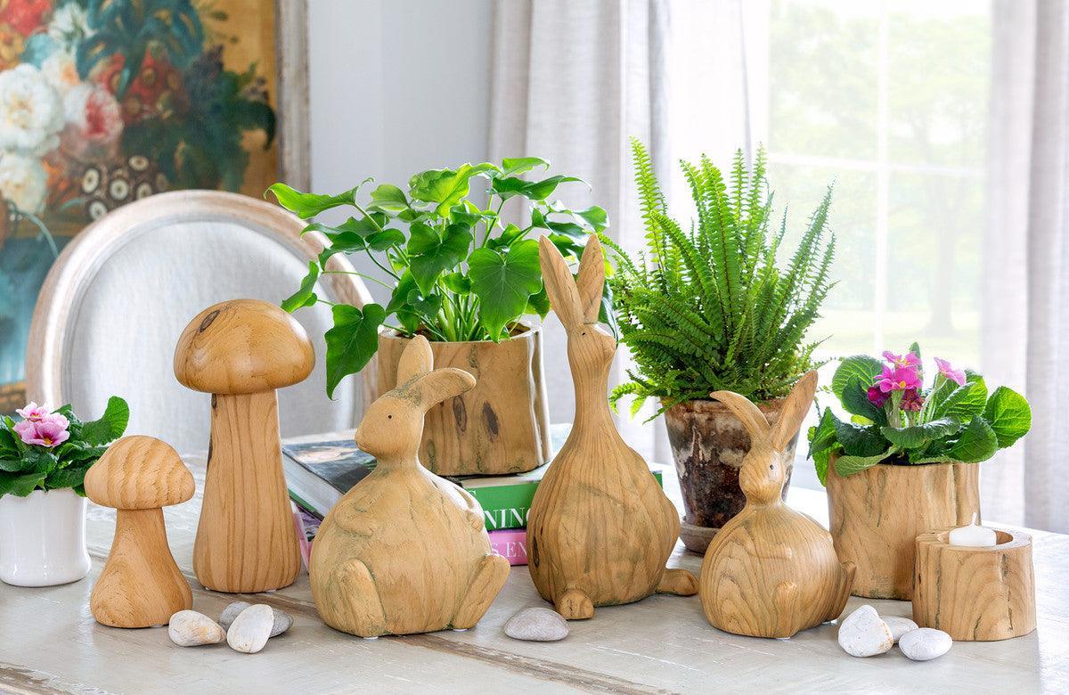 Faux Bois Garden Mushroom, 9.5" - Signastyle Boutique