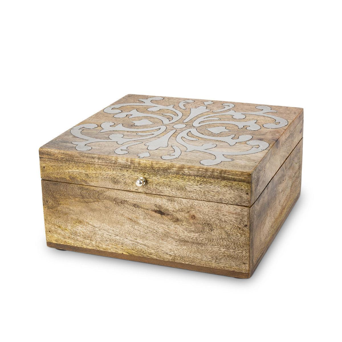 Heritage Inlay Wood Hinged Lidded Box - Signastyle Boutique