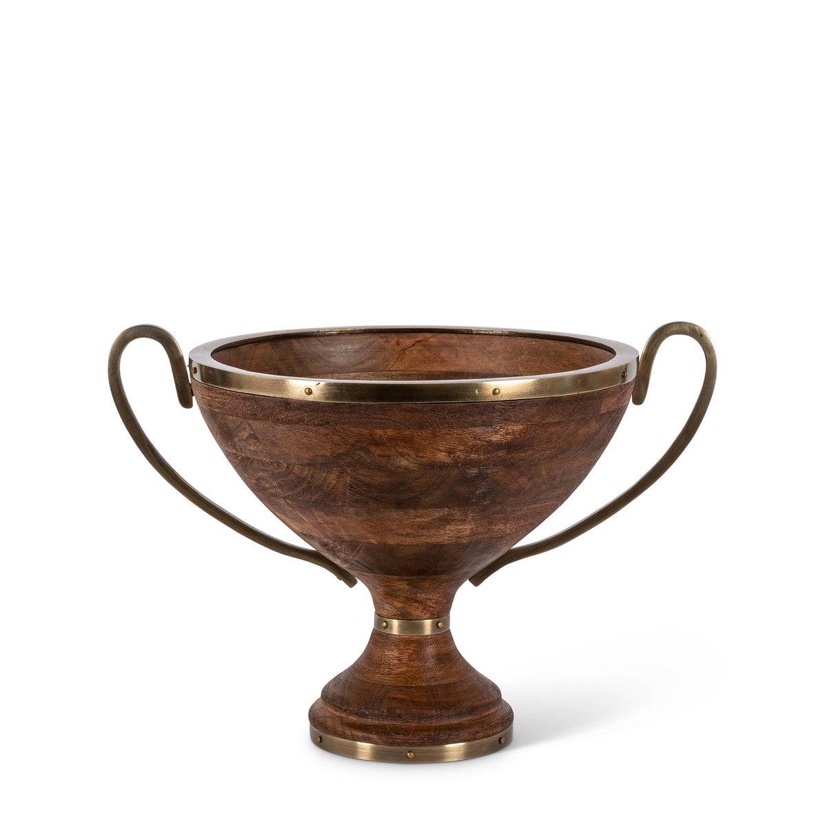 Wood and Metal Footed Bowl - Signastyle Boutique