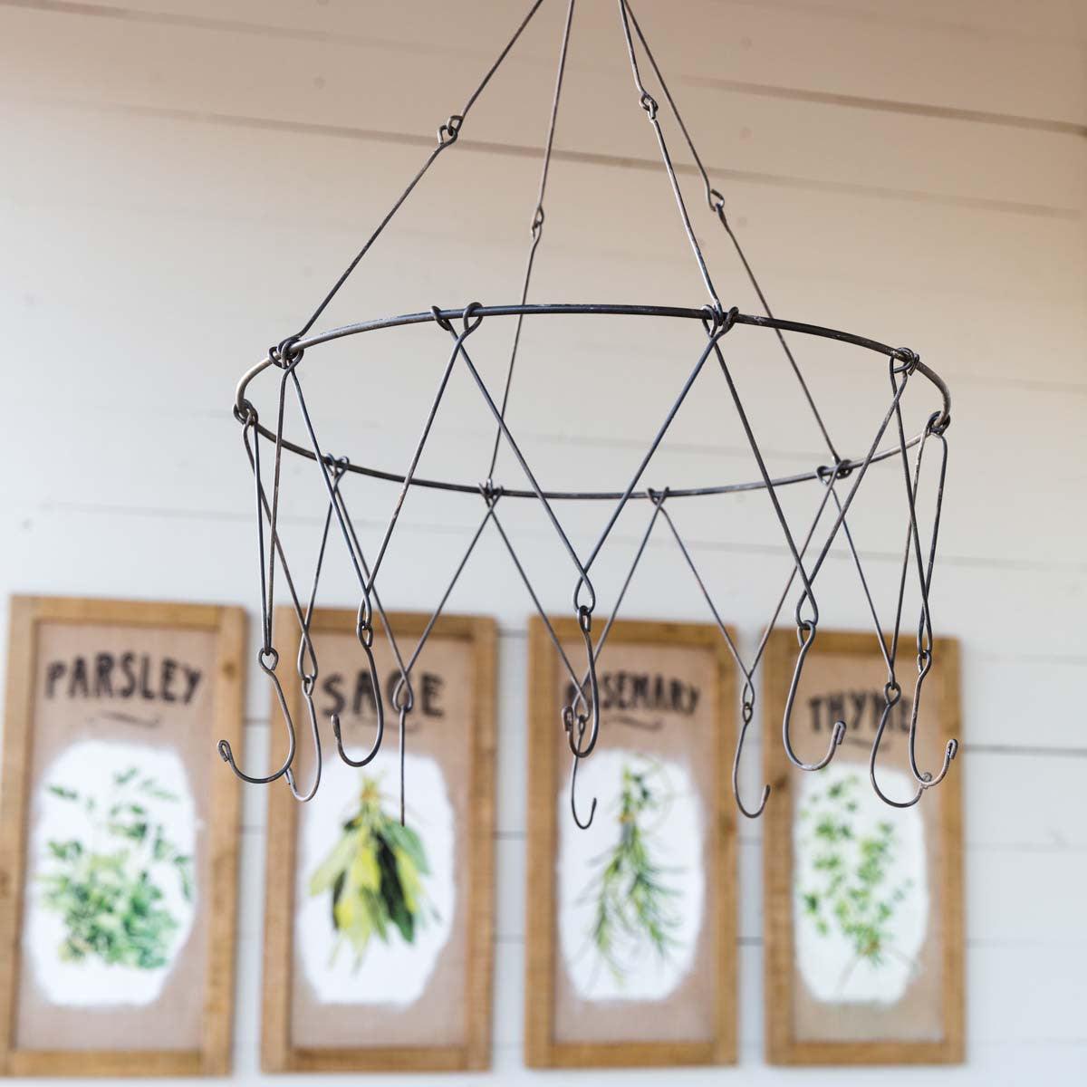 Hanging Metal Herb Drying Rack - Signastyle Boutique