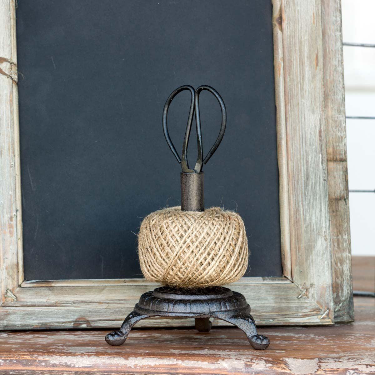 Ball of Twine on Cast Iron Stand with Snips - Signastyle Boutique