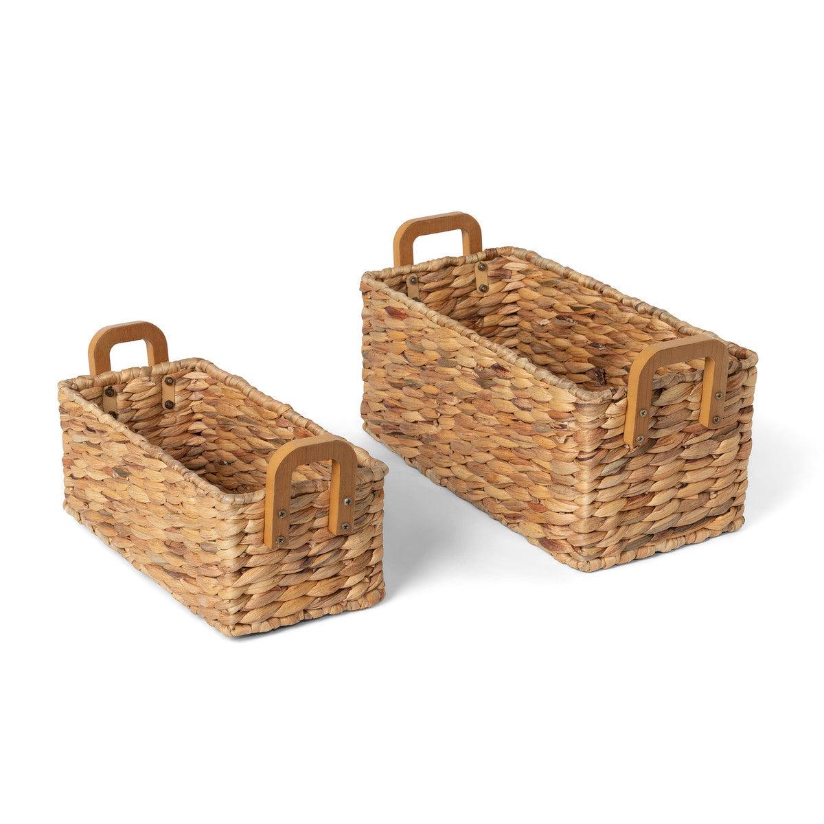 Woven Water Hyacinth Rectagle Storage Basket - Signastyle Boutique