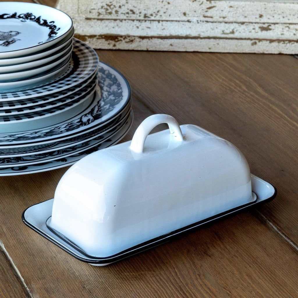 Farmhouse Enamelware Butter Dish-Home Accessories-Rustic Barn Boutique