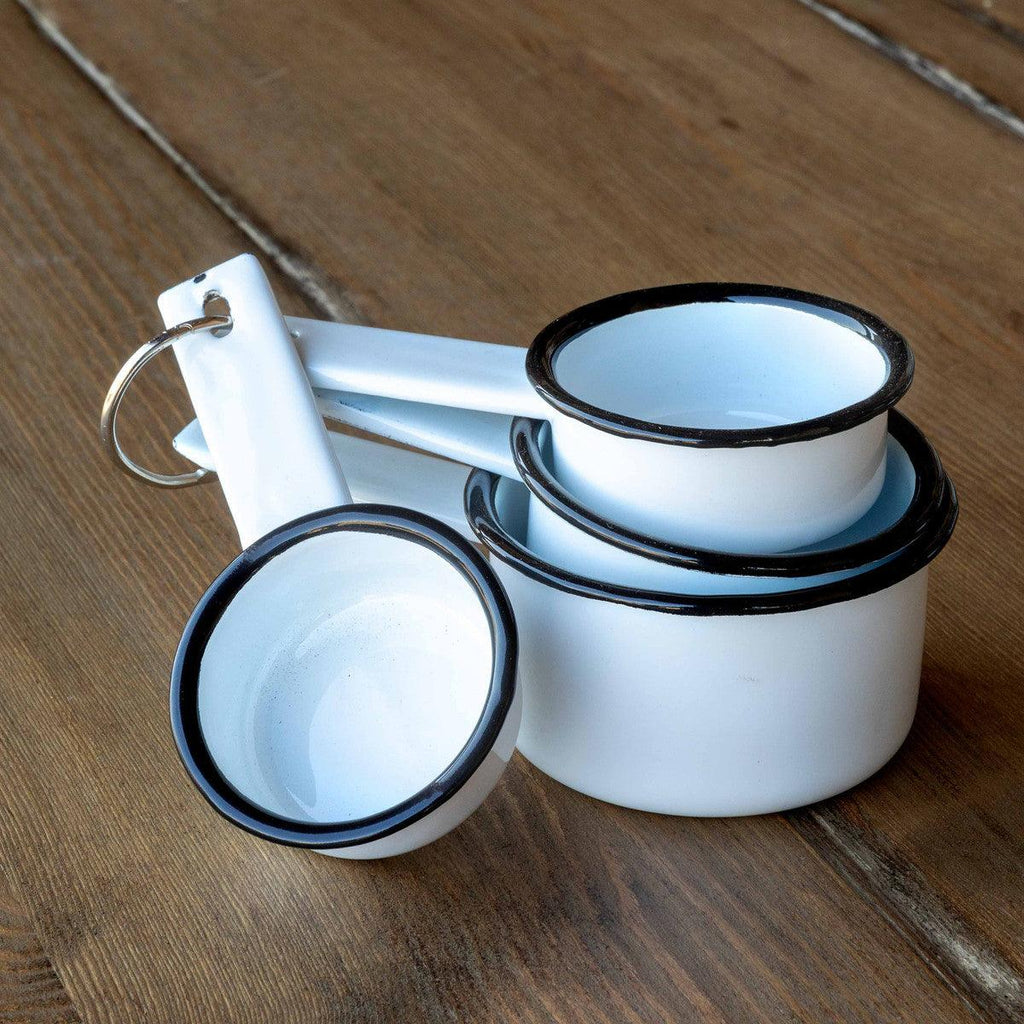 Farmhouse Enamelware Measuring Cups, Set of 4-Home Accessories-Rustic Barn Boutique