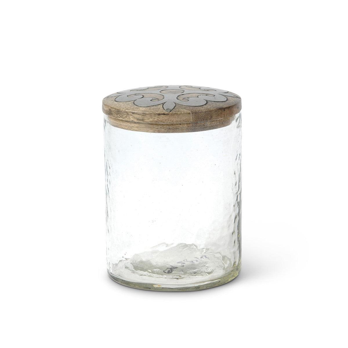 Heritage Inlay Wood Lidded Glass Jar - Signastyle Boutique