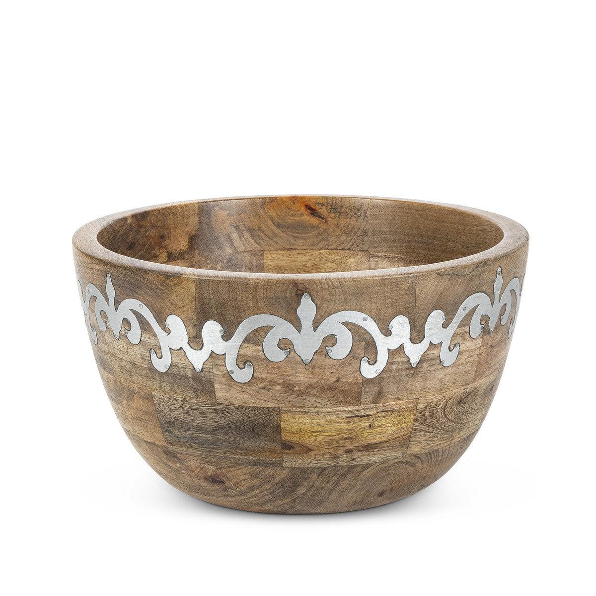 Heritage Inlay Wood Deep Serving Bowl - Signastyle Boutique