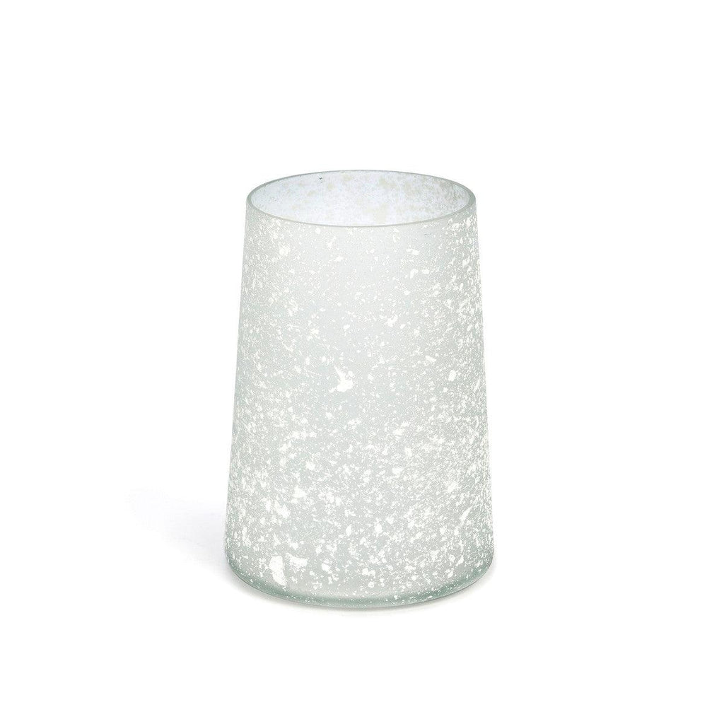Halcyon Frosted Glass Vase, Small-Containers-Rustic Barn Boutique