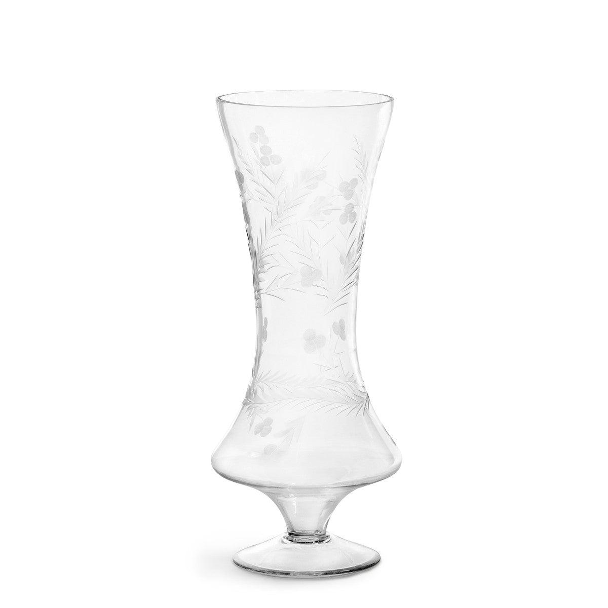 Zelda Etched Glass Vase, Medium - Signastyle Boutique