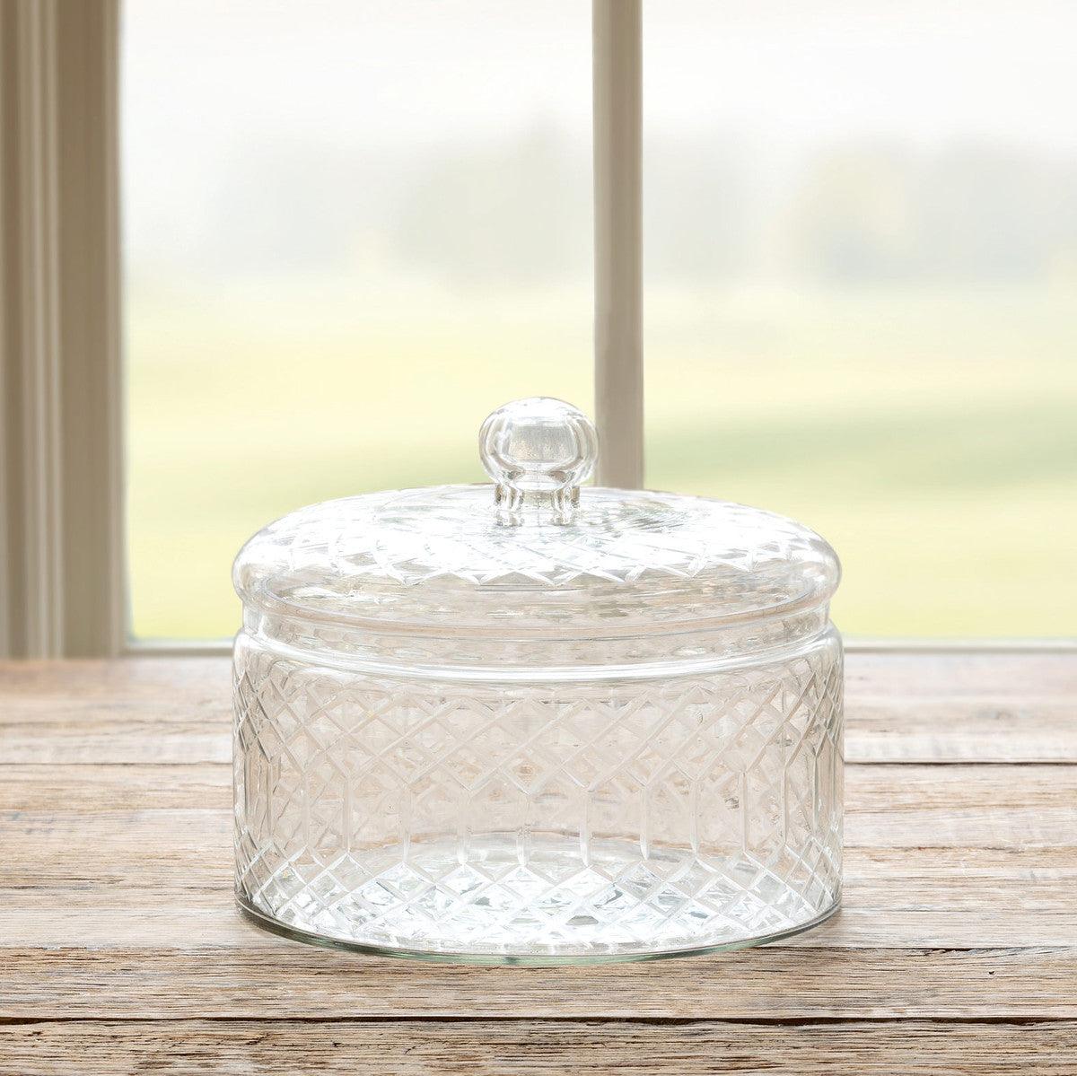 Carraway Etched Glass Canister, Small - Signastyle Boutique