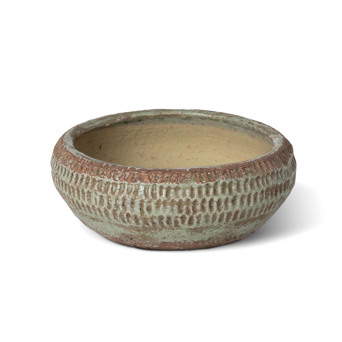 Yuma Pattern Low Ceramic Bowl, Large - Signastyle Boutique