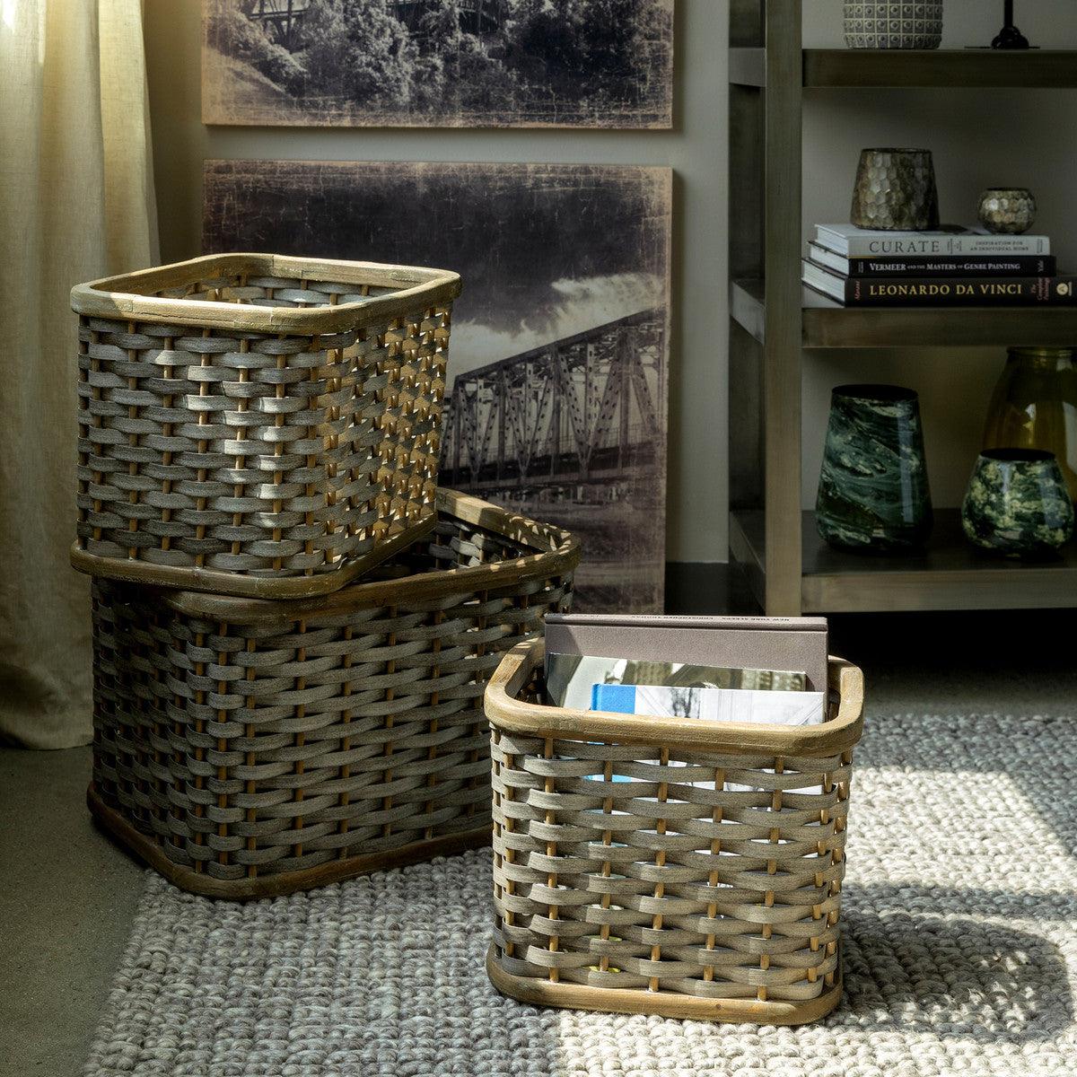 Woven Storage Basket, Set of 3 - Signastyle Boutique