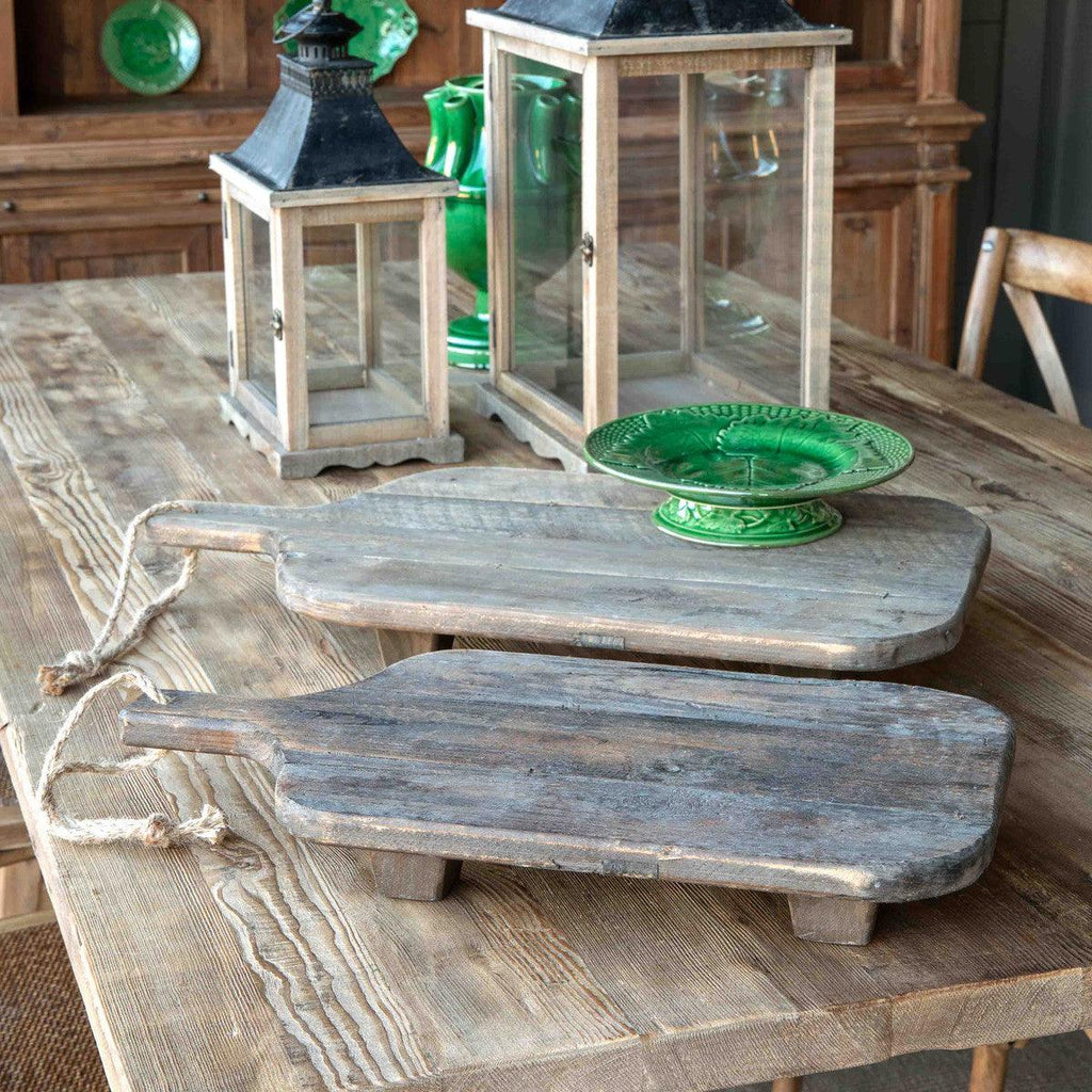 Footed Cutting Board Risers, Set of 2-Home Accessories-Rustic Barn Boutique