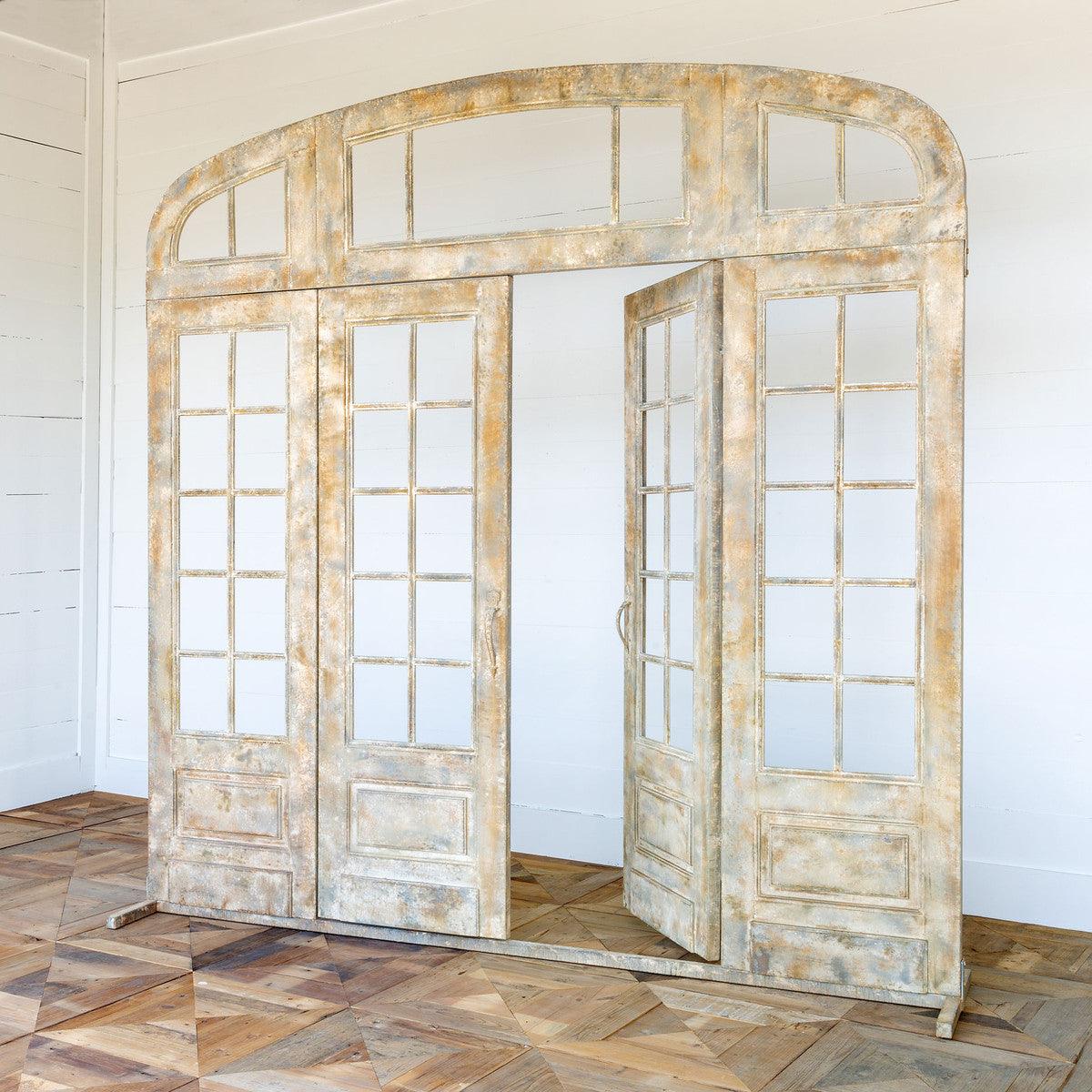 Metal French Door with Top and Side Facade - Signastyle Boutique