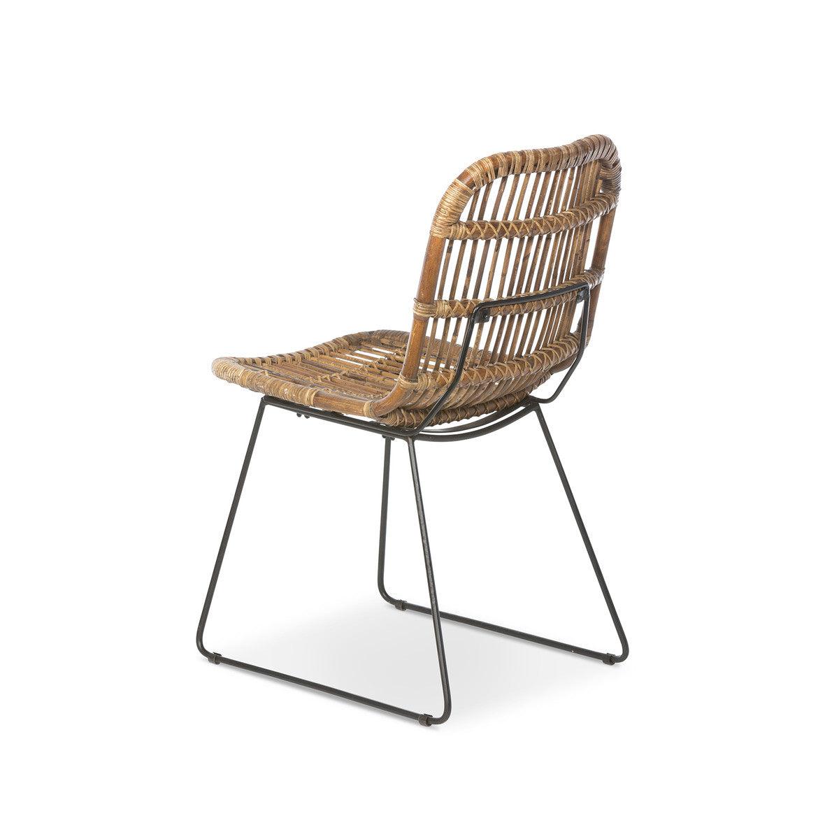 Miller Rattan and Iron Dining Chair - Signastyle Boutique