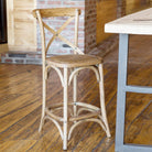 Wooden Cross Back Counter Stool - Signastyle Boutique