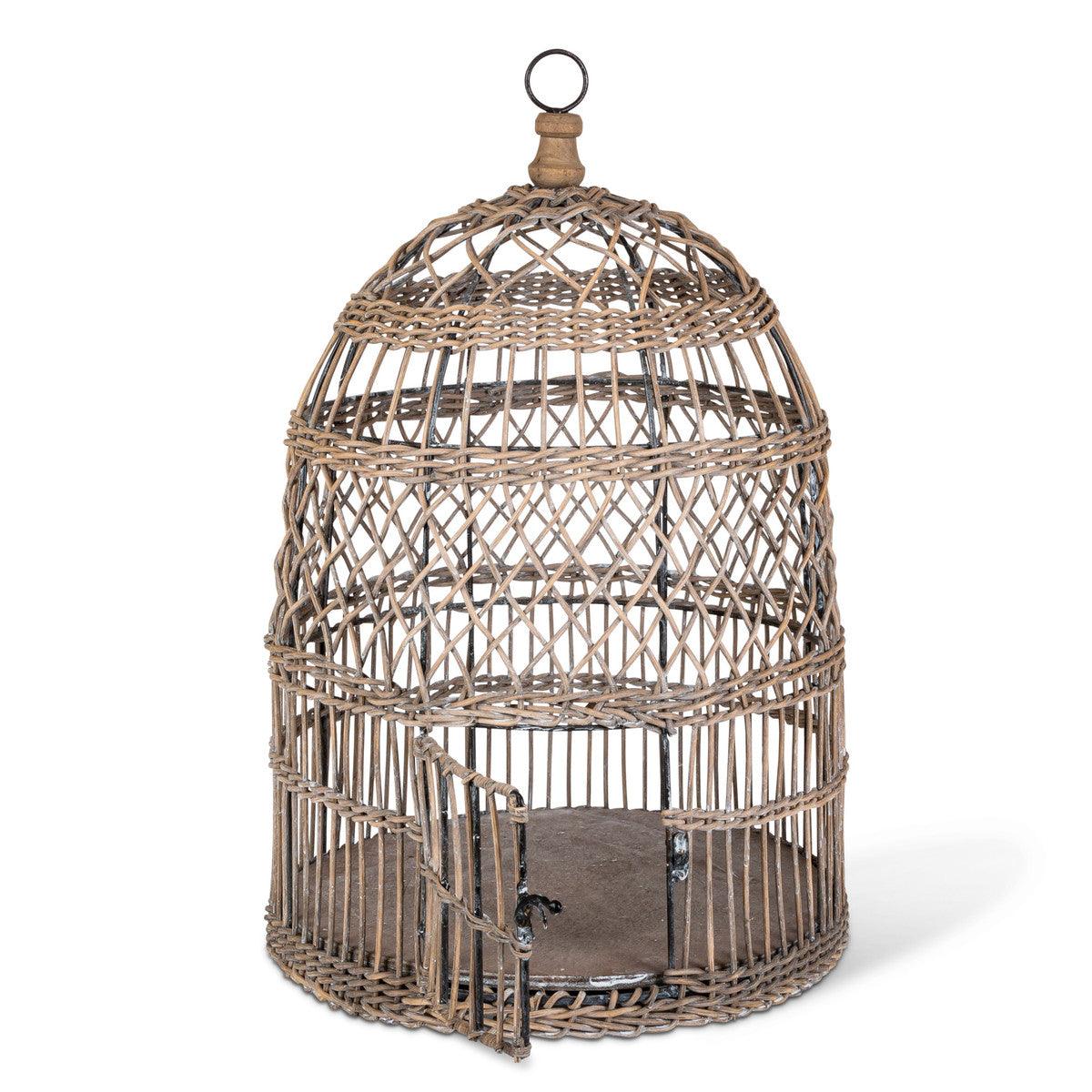 Wicker and Metal Bird Cage - Signastyle Boutique