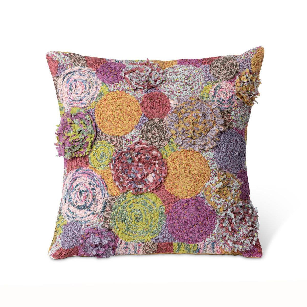 Handstitched Flower Burst Pattern Pillow - Signastyle Boutique