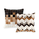 Hair-On Hide Leather Patchwork Pillow - Signastyle Boutique