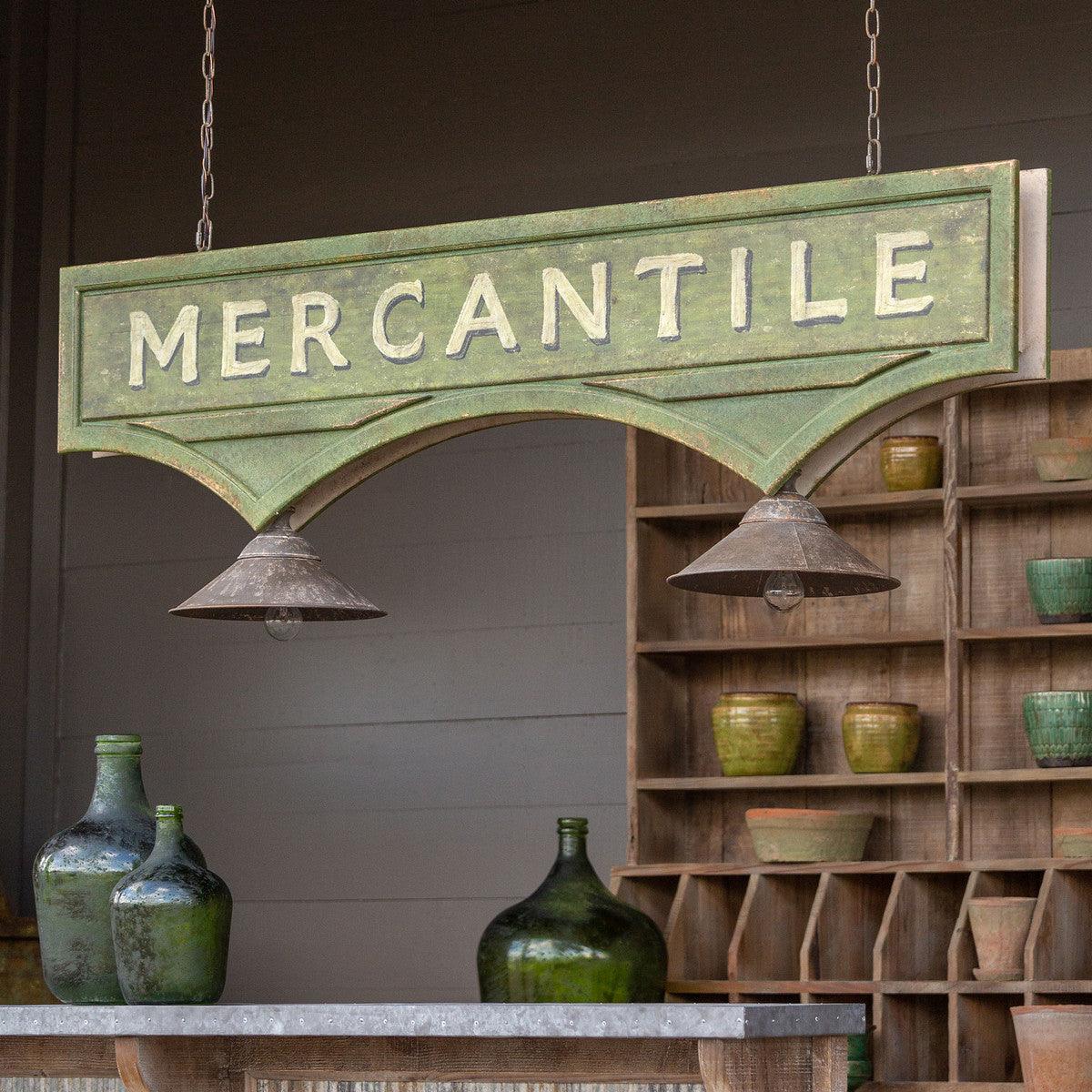 Mercantile Hanging Sign Light Fixture - Signastyle Boutique