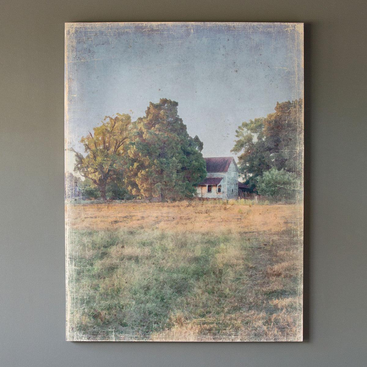 Distressed Watercolor Homestead Print On Canvas - Signastyle Boutique