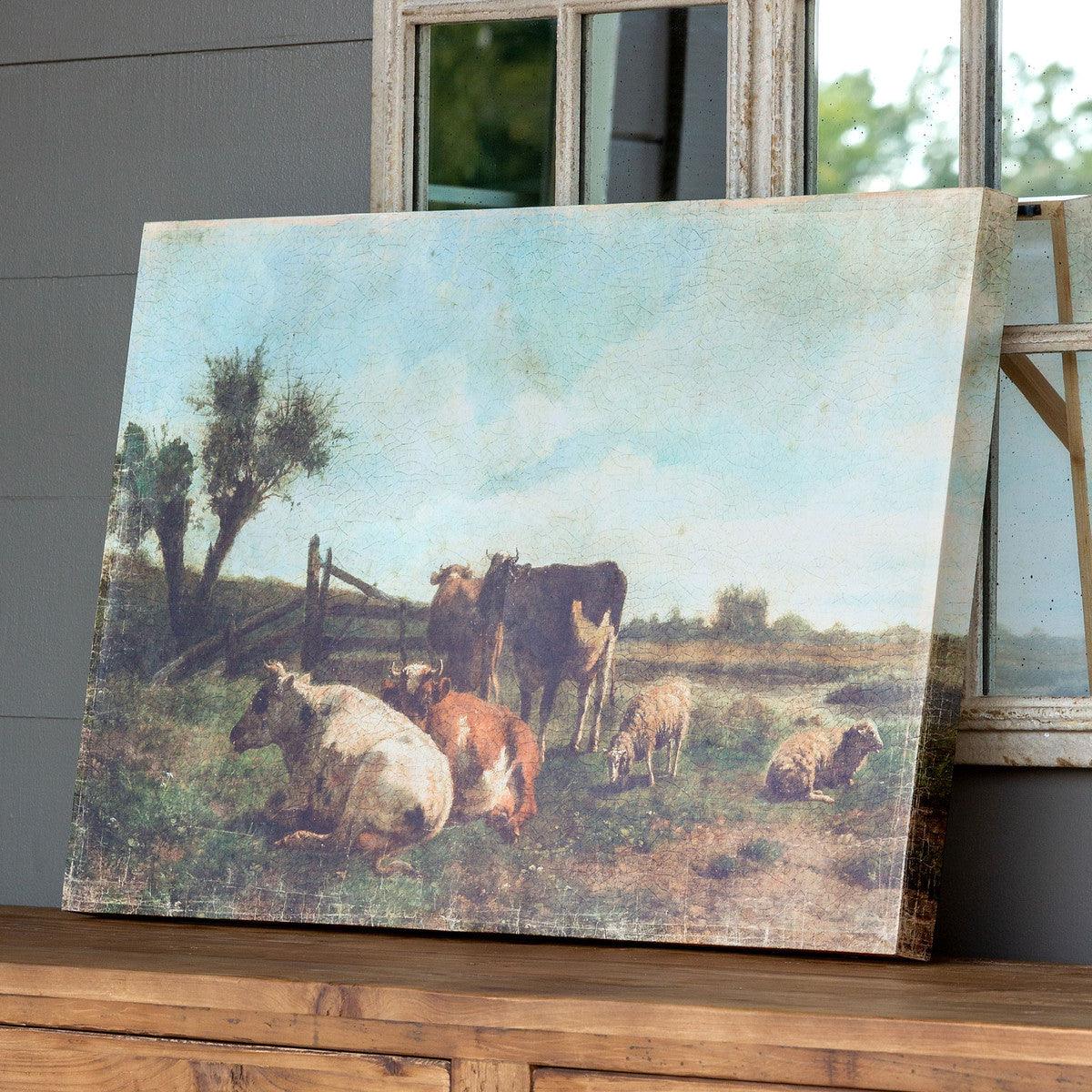Cows In Pasture Print On Canvas - Signastyle Boutique