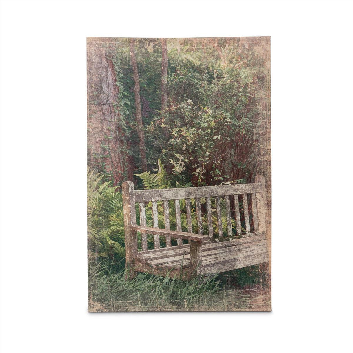 Secret Garden Bench Print on Canvas - Signastyle Boutique